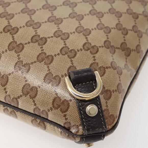 GUCCI GG Crystal Abbey Bag Coated Canvas Outlet Beige Gold 268642 Auth 144095 - Picture 16 of 16